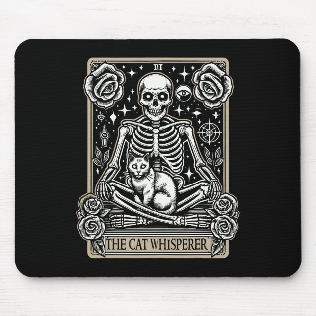 Tarot Card Emo Gothic - Occult The Cat Whisperer  Mouse Mat (Front)