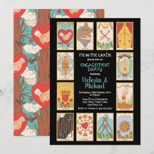 Tarot Card Engagement Party Invitations