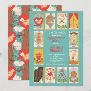 Tarot Card Engagement Party Invitations