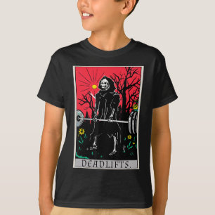 Tarot Card Funny Gym Deadlifts Workout Deadlift Fi T-Shirt