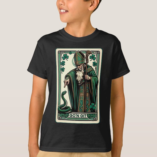 Tarot Card Funny St Patricks Day Tee Go'n Git St P (Front)