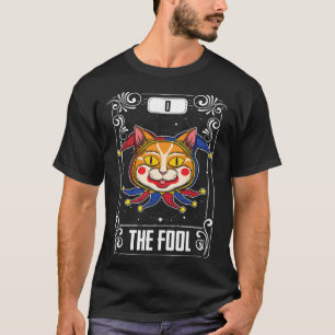 Tarot Card Gothic Astrology Occult The Fool Cat Ta T-Shirt
