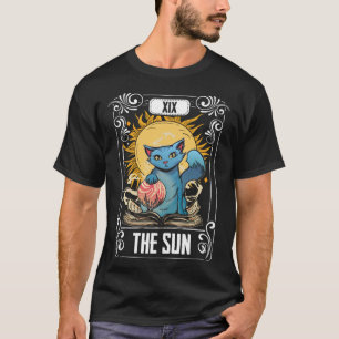 Tarot Card Gothic Astrology Occult The Sun Cat Tar T-Shirt