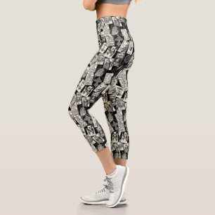 Tarot Card Gothic Witchcraft Goth Fortune Teller Capri Leggings