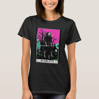 Tarot Card Gym Deadlifts Workout Occult Reading Re T-Shirt