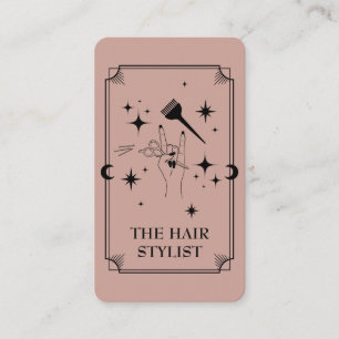 Tarot Card Hair Stylist Celestial Business Card