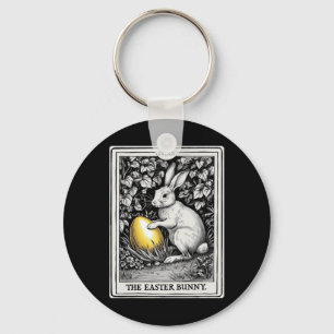 Tarot Card Happy Easter Bunny Spring Easter Egg Ea Key Ring