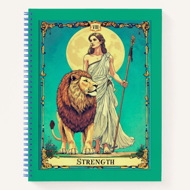 Tarot Card Illustration, Strength Journal (Front)