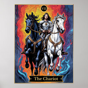 Tarot Card Illustration, The Chariot Poster