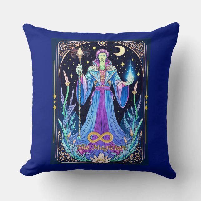 Tarot Card Illustration, The Magician Cushion (Front)
