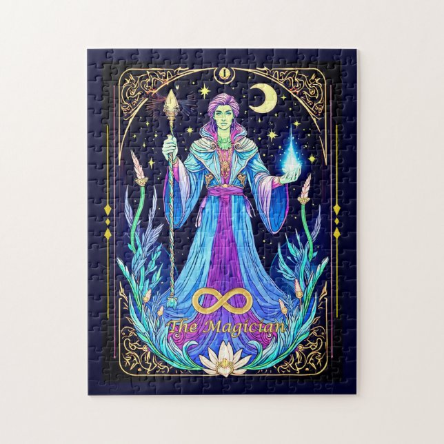 Tarot Card Illustration, The Magician Jigsaw Puzzle (Vertical)