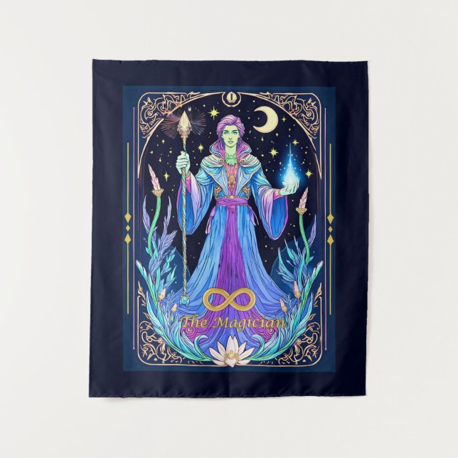 Tarot Card Illustration, The Magician Tapestry (Front)