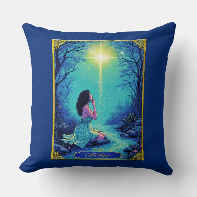 Tarot Card Illustration, The Star Cushion (Front)