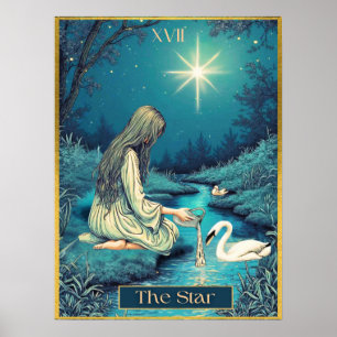 Tarot Card Illustration, The Star Poster