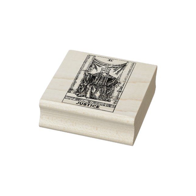 Tarot Card: Justice: Personalised Text Rubber Stamp (Stamp)