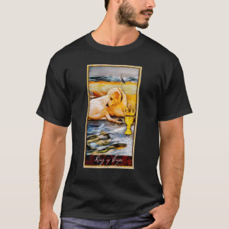 Tarot Card King of Cups And Dog Cosmic Graphic Dog T-Shirt