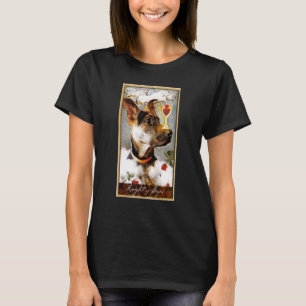 Tarot Card Knight Of Cup And Dog Cosmic Graphic Do T-Shirt