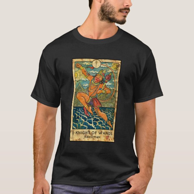 Tarot Card 'Knight Of Wands' Mystic Psychic Fortun T-Shirt (Front)