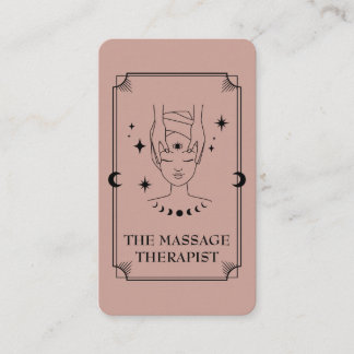 Tarot Card Massage Therapist Business Card