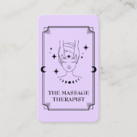 Tarot Card Massage Therapist Business Card