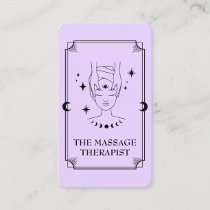 Tarot Card Massage Therapist Business Card