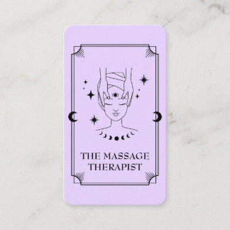 Tarot Card Massage Therapist Business Card