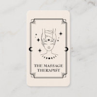 Tarot Card Massage Therapist Business Card