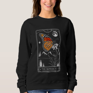 Tarot Card Monarch Butterfly Flower Moon Women Gir Sweatshirt