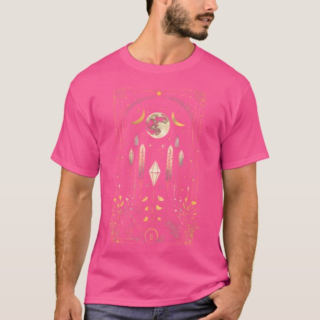 Tarot Card Occult Moonphase Boho Moon Phases T-Shirt (Front)