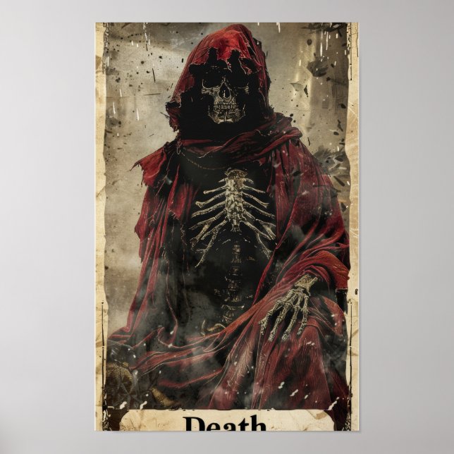 Tarot Card of Death Art Work - Text at Bottom Post Poster (Front)