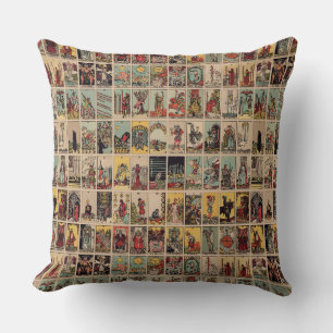 Tarot Card Pillow - Vintage Tarot Pattern 