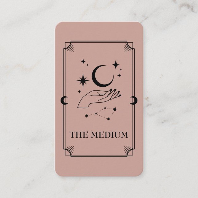 Tarot Card Psychic Medium Celestial Business Card (Front)