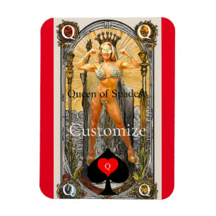 Tarot Card Queen of Spades Thunder_Cove Magnet