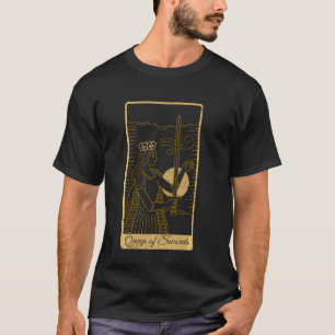 Tarot Card Queen Of Swords Occult Gothic Hallowe T-Shirt