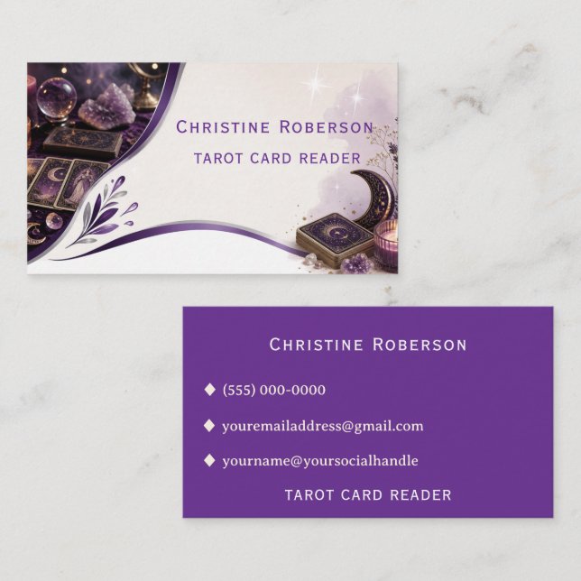 Tarot Card Reader Custom Business Card (Front/Back)
