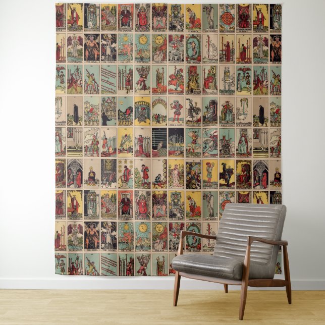 Tarot Card Tapestry Vintage Style - Great Backdrop (In Situ)