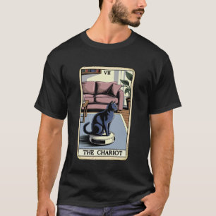 Tarot Card The Chariot Cat Robot Vacuum Cleaner Fu T-Shirt