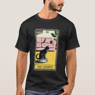Tarot Card The Chariot Cat Robot Vacuum Cleaner Fu T-Shirt