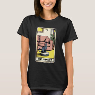 Tarot Card The Chariot Cat Robot Vacuum Cleaner Fu T-Shirt