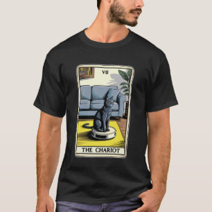 Tarot Card The Chariot Cat Robot Vacuum Cleaner Fu T-Shirt