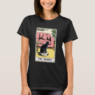 Tarot Card The Chariot Cat Robot Vacuum Cleaner Fu T-Shirt