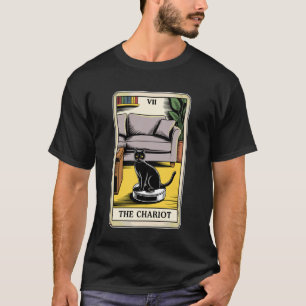 Tarot Card The Chariot Cat Robot Vacuum Cleaner Fu T-Shirt