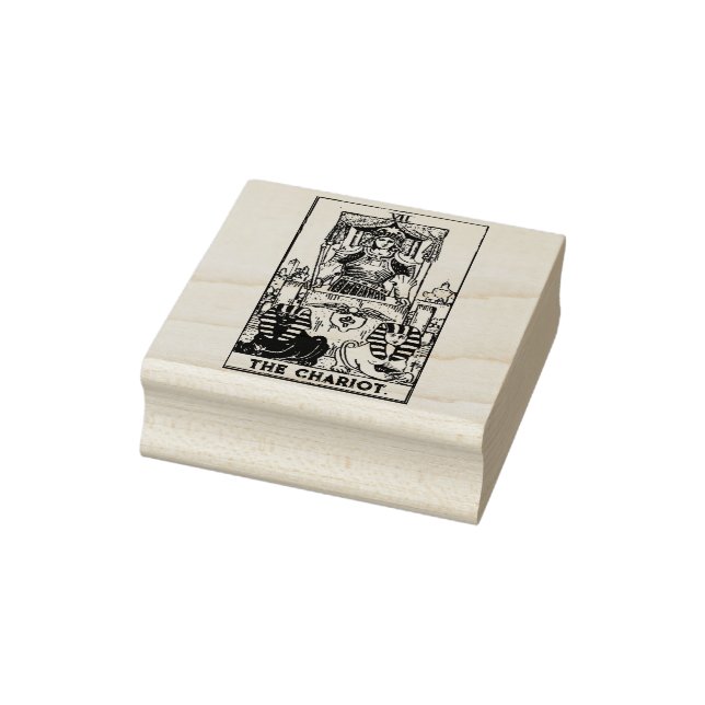 Tarot Card: The Chariot: Personalised Text Rubber Stamp (Stamp)