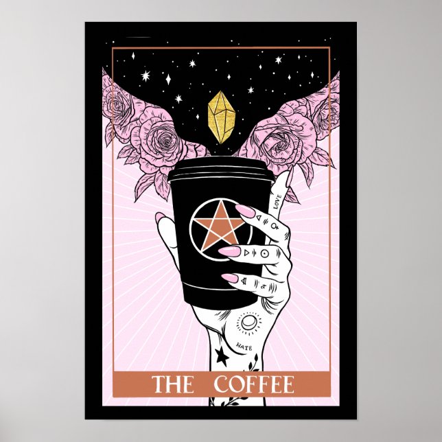 Tarot card the Coffee Poster (Front)