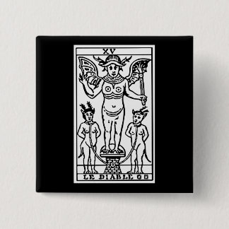 Tarot Card: The Devil 15 Cm Square Badge