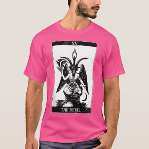 Tarot Card The Devil Gothic Occult Baphomet Major  T-Shirt