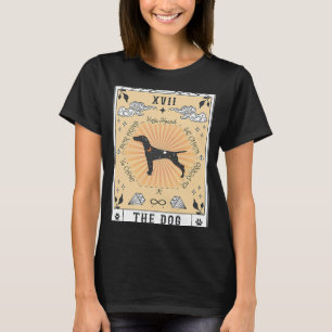 Tarot Card The Dog Vizsla Hound Celestial Space Ga T-Shirt