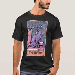 Tarot Card The Emperor And Sphynx Cat Occult Grap T-Shirt