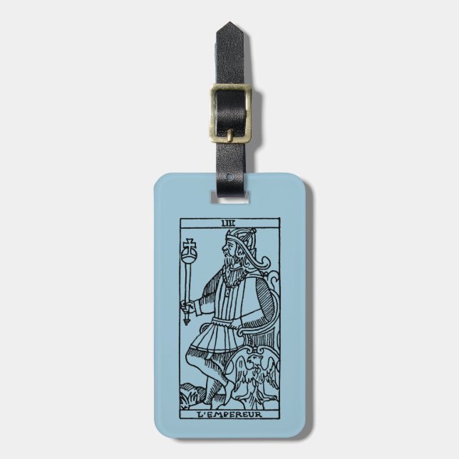 Tarot Card: The Emperor Luggage Tag (Front Vertical)