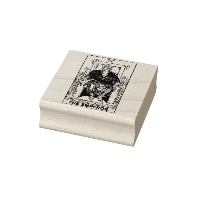 Tarot Card: The Emperor: Personalised Text Rubber Stamp (Stamp)